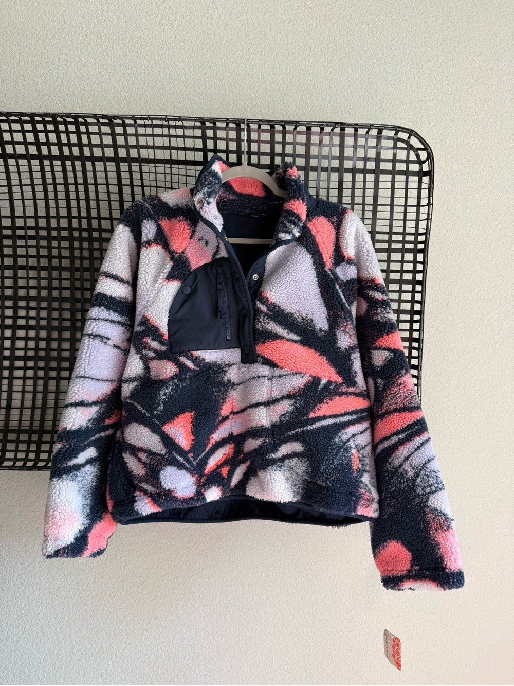 Free people Hit The Slopes Printed Fleece Pullover butterfly print